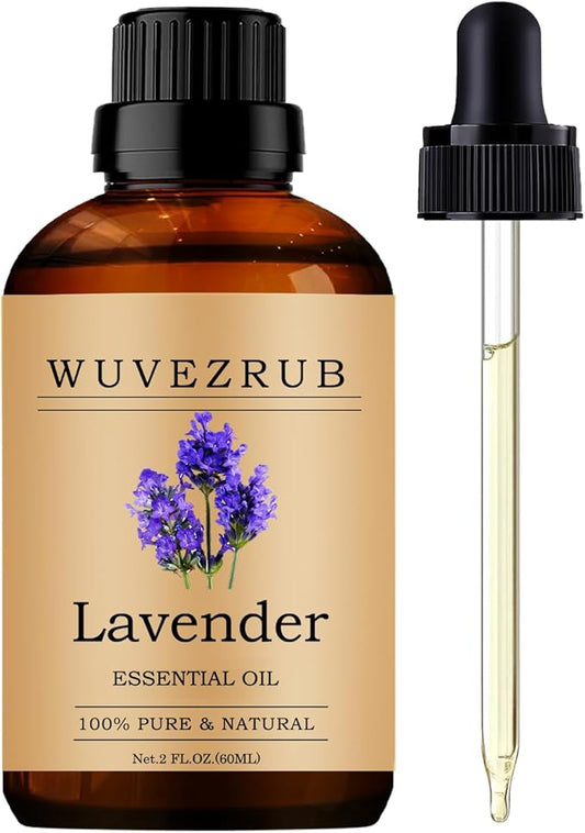 Lavender Essential Oils 60ML, Pure Lavender Essential Oil for Aromatherapy Diffuser - 2 Fl Oz