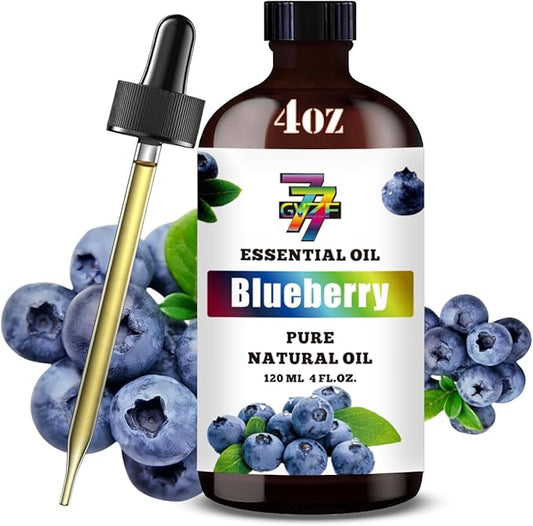 Blueberry Essential Oil - GV77ZF Blueberry Oils for Diffusers, Humidifiers, DIY Candles, Soap, Cleaning, Home, Office, Yoga, Massage, Gifts - 4 fl oz (120 ml)