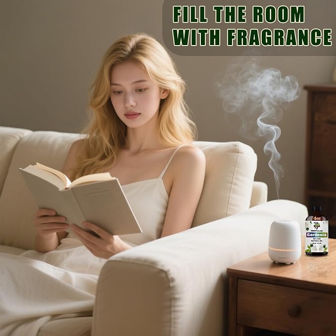 Gardenia Essential Oil - GV77ZF Gardenia Oils for Diffusers, Humidifiers, DIY Candles, Soap, Cleaning, Home, Office, Yoga, Massage, Gifts - 4 fl oz (120 ml)