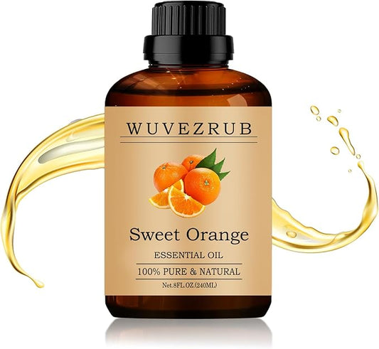 Sweet Orange Essential Oil 240ML - 100% Pure and Natural Oils for Aromatherapy Diffuser - 8 Fl Oz/Sweet Orange