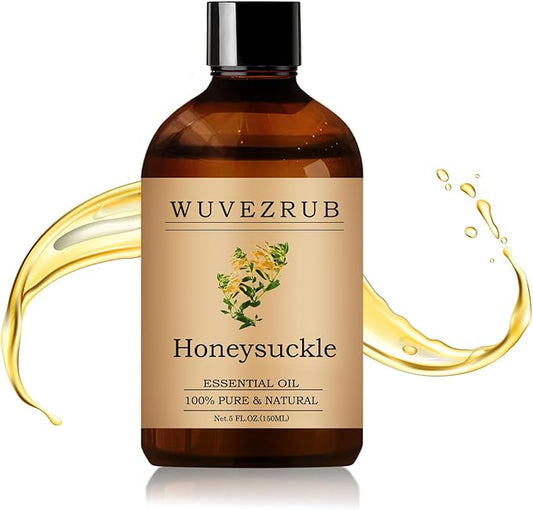Honeysuckle Essential Oil– Huge 5 Fl Oz, 100% Pure and Natural Essential Oils for Diffuser, Aromatherapy, Soap and Candle Making, Premium Grade Honeysuckle Oil-150ML