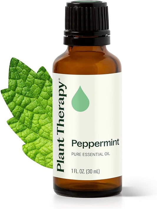 Plant Therapy Peppermint Essential Oil 30 mL (1 oz) 100% Pure, Undiluted, Natural Aromatherapy for Diffuser & Topical Use, Relaxation, Digestion, Respiratory, & Massage, Peppermint Oil for Skin & Hair