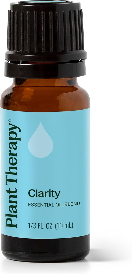 Plant Therapy Clarity Essential Oil Blend 10 mL (1/3 oz) 100% Pure, Undiluted, Natural Aromatherapy for Attention and Focus
