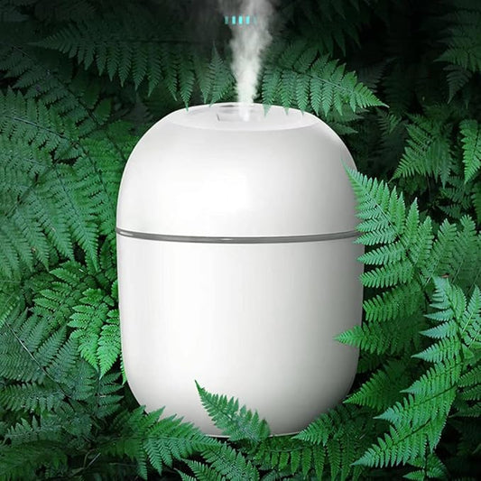 Mini Humidifier, USB Power Supply, Suitable for Study Room, Bedroom, Baby Room, Office, Car, With 7 Color LED, Air Humidifier, Can Be Used for Facial Moisturizing (Snow White)