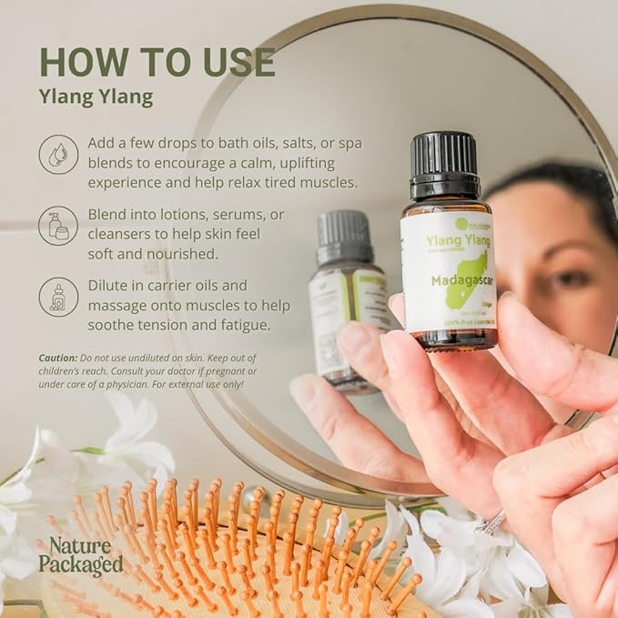 Ylang Ylang Essential Oil - Direct from Malagassi Essential Oils Madagascar - Steam Distilled - Aceite de Ylang Ylang for Aromatherapy, Diffuser, DIY Candle and Soap Making - 22lbs
