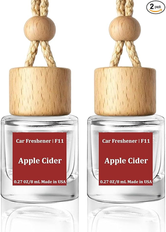 HoogaLife Car Air Freshener Diffuser 2 Pack Hanging Air Freshener Diffuser - Apple Cider Fragrance Oil Air D iffuser for Car, 45+ days Long Lasting Fragrance Made in USA （F11）