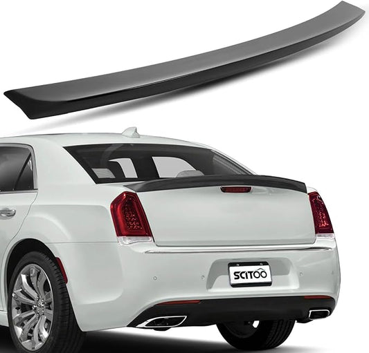 SCITOO 1PC Spoiler Wing 2011-2023 for Chrysler 300 Accessories Glossy Black Rear Trunk Spoiler Wing Punch-Free Installation for Most Cars