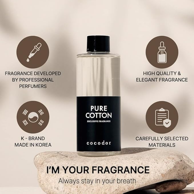 COCODOR Reed Diffuser Oil Refill/Clean Linen /6.7oz(200ml) / 3 Pack/Aromatherapy, Home Fragrance, Scented Oils, Oils for Reed Diffuser, Bathroom Home Decor