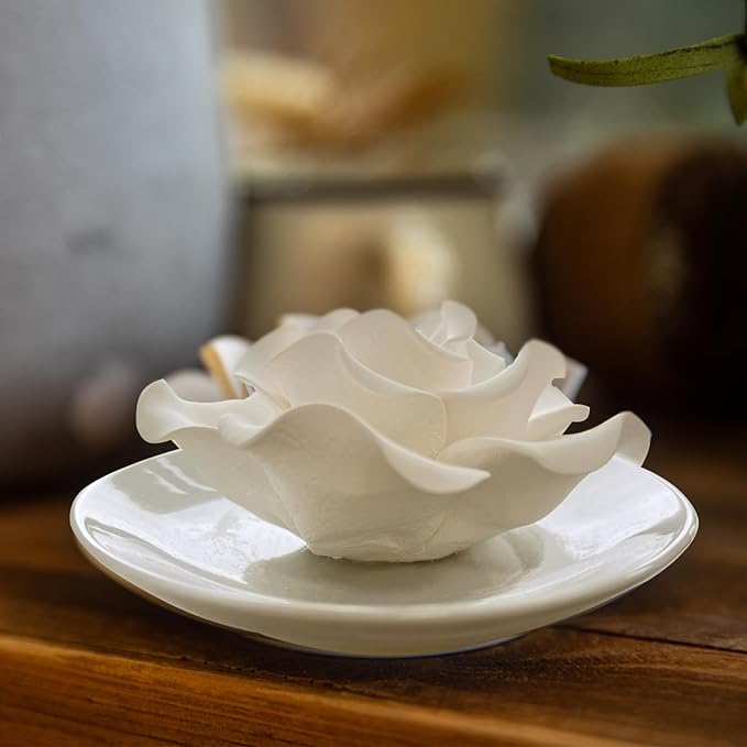 Passive Diffuser for Essential Oil-Ceramic Diffuser Non Electric Oil Diffusers for Small Mini Room, Desk Decorative, Bathroom (Impatiens)