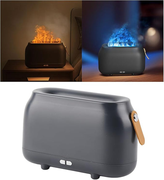 Topyond Flame Diffuser Essential Oil Diffuser Aromatherapy Humidifier, USB Powered Fireplace Humidifier for Home Office Yoga, Low Noise