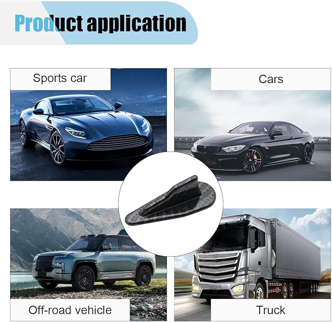 10PCS Rear Diffuser Car Shark Fin Spoiler Kit, Carbon Fiber Mini Spoiler Roof Wing, Auto Rear Tail Wing Compatible with Air Vortex Generator, Universal Car Decoration Accessories (Carbon Fiber)