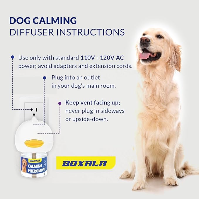 Dog Pheromones Calming Diffuser: Dog Calming Diffuser - Advanced Kit Appeasing Pheromone Diffuser for Dogs - Anxiety Relief for Dogs - Reduce Barking Aggression Fighting Stress - 2 Pack 45ml Refill