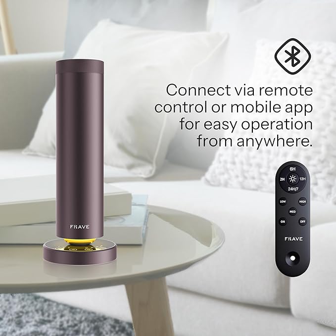 Tower Waterless Scent Diffuser, 2000 Sq Ft Coverage, Luxury Hotel Scent Oil Diffuser for Large Room, Home, Office, Hotel, Remote & App Control, Essential Oil Cold Air Machine, Sandstone