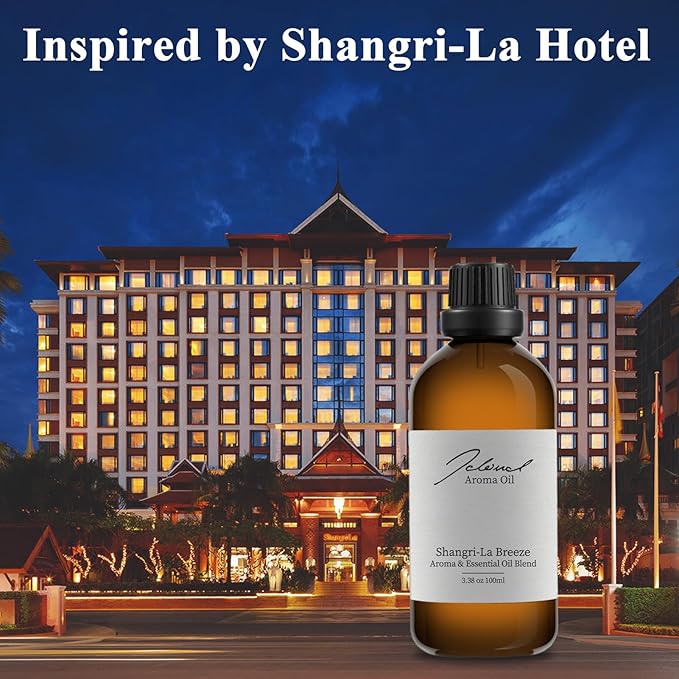 JCLOUD Shangri-La Breeze Essential Oil Inspired by Shangri-La Hotel | Hotel Scent - Pure Aromatherapy Diffuser Oil with Cedarwood and Sandalwood, Home Luxury & Hotel Scents for Diffuser - 100mL