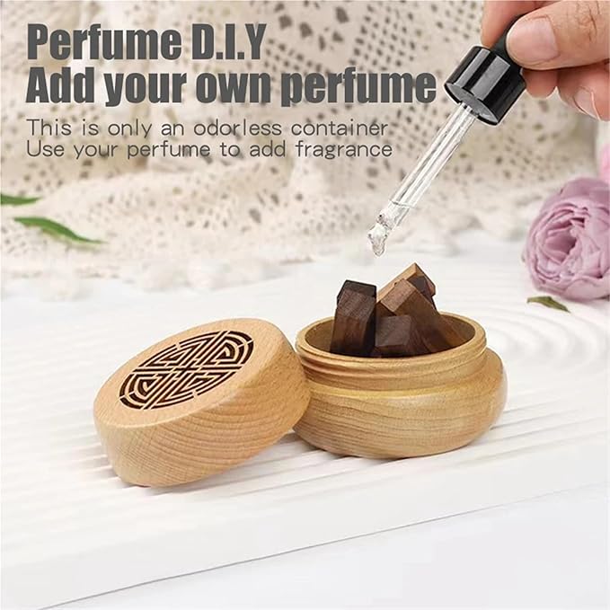 2set Ancient Portable No Perfume DIY Fragrance Wooden Box Aroma Diffuser Decorations Items Living Room Bedroom Car Home Accessories(Wood Sticks in Box)
