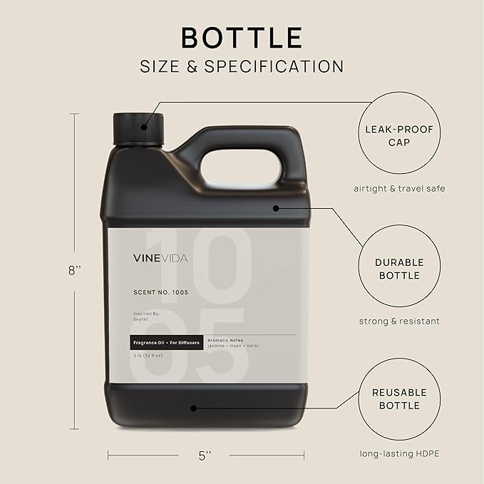 VINEVIDA (32oz) Hotel Fragrance Collection Diffuser Oil - Hotel Scents Diffusers for Home - Cold Air Diffuser Oil - Hotel Scent Essential Oil - Scent No.1005 Inspired by Atlantis Hotel