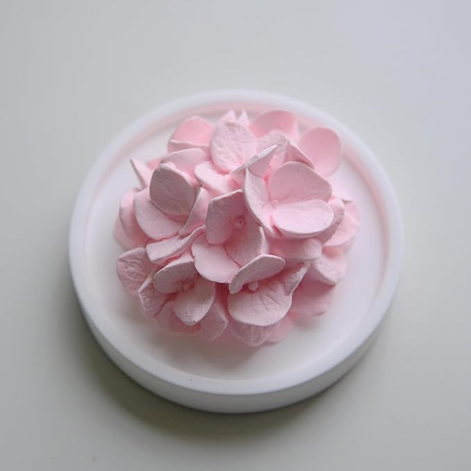 Essential Oil Passive Flower Diffuser -Non-Electric Peony Flower Porcelain Aromatherapy Diffusers for Small Mini Room, Desk Decorative, Bathroom (Pink, Hydrangea)
