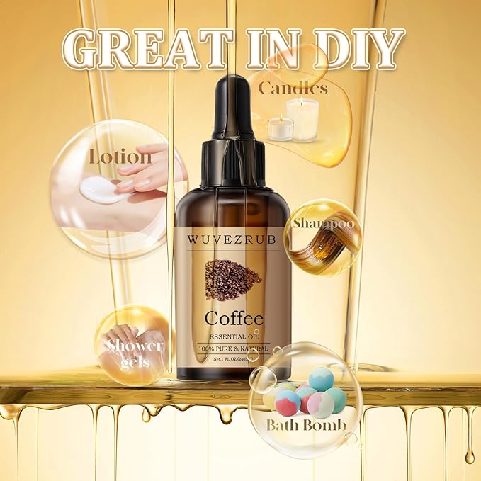 Coffee Essential Oil 120ML - 100% Pure and Natural Oils for Aromatherapy Diffuser - 4 Fl Oz/Coffee