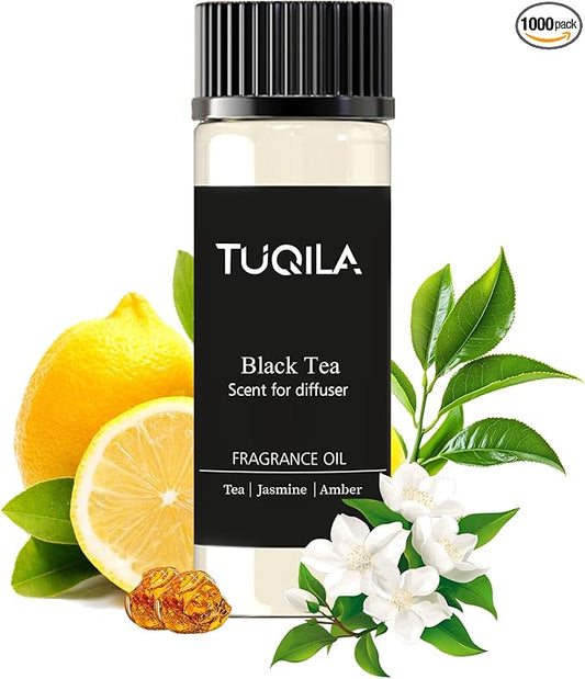 Waterless Essential Oil 20ml, Black Tea Scent with Bergamot, Jasmine, Lily of the Valley& Oak Moss, Fragrance Oil for Waterless Diffusers, Home Hotel, Office and car Aroma Scent Oil