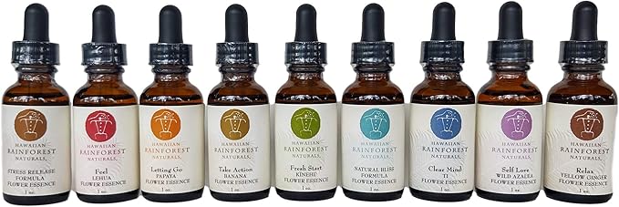 Full Set Hawaiian Flower Essences Kit - 9 Bottles Total