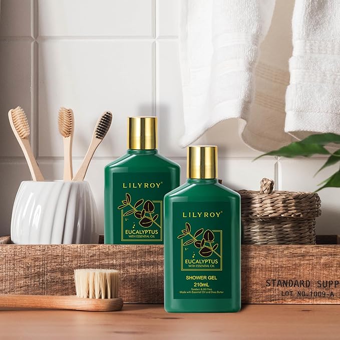 Mother's Day Gift Basket for Mom, Gifts for Women, Spa Gift Baskets for Women - 15-Piece Premium Eucalyptus Bath Gift Set for Men - Spa Kit, Gifts for Birthday, Valentines Day, Fathers Day, Christmas