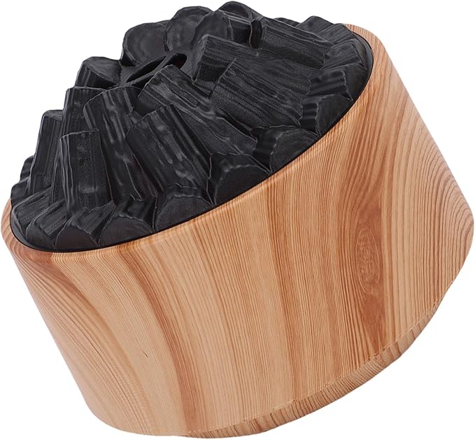 Zerodis Diffusers for Essential Oils Diffusers Powered Mini Humidifier with Mystical/Fantasy Effect Dual Mist Modes and Super Quiet Operation Under 35dB for Home Bedroom Office (Light Wood Grain)
