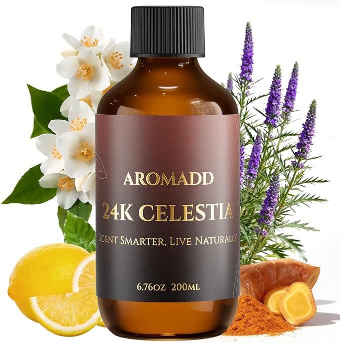 AROMADD AROMADD 24K Celestia Diffuser Oil Inspired by Luxury Hotel Scent 6.76 Fl Oz (200ml), Aroma Diffuser & Hotel Fragrance Diffuser Oil, Essential Oil Diffuser for Aromatherapy, Long-Lasting