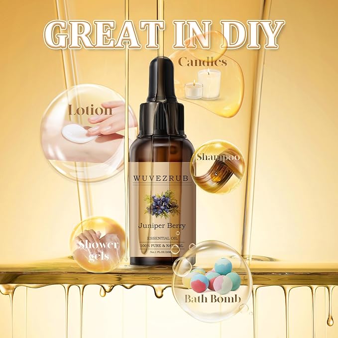 Juniper Berry Essential Oil 30ML - 100% Pure and Natural Oils for Aromatherapy Diffuser - 1 Fl Oz/Juniper Berry