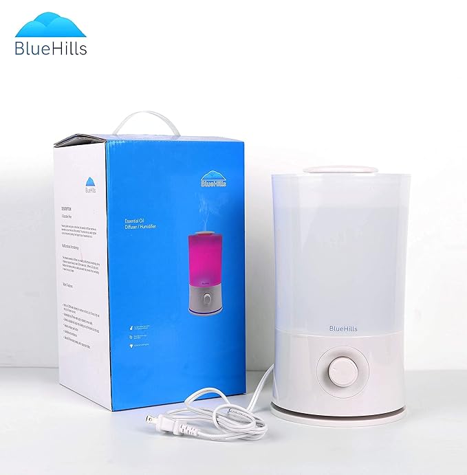 BlueHills Premium 2000 Ml and 3000 Ml Set of 3 Large Essential Oils Diffusers for Large Rooms Big Capacity Models Adjustable Cool Mist Great Gift – Value Pack of 3 White