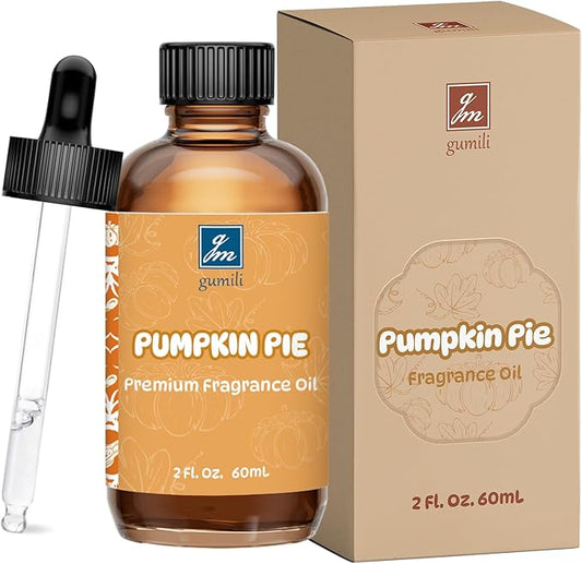 GM Gumili Pumpkin Pie Fragrance Oil 2 Oz, Natural Scent Oil for Home Essential Oils Diffuser, Candle Making, Soap Making, DIY Body Oils, Perfume, Body Mist, Spray - Fall Scent