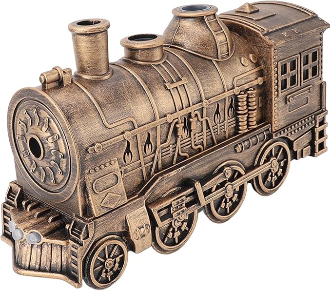 Train Humidifiers, Dual Mist Outlets, 300ml Capacity, Jellyfish shaped Cool Mist Train Humidifier, Aroma Diffuser, Mist Humidifiers with 2/8 Hours Timing Function (Bronze)