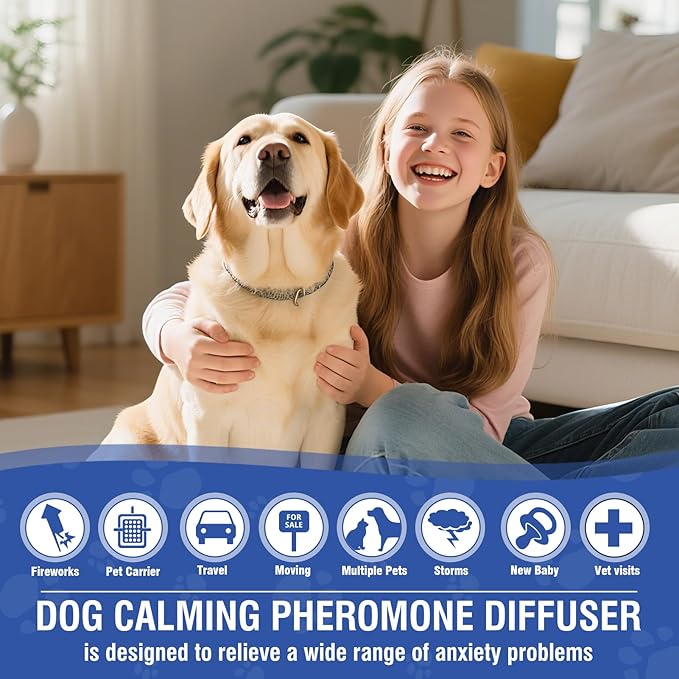Anxiety Relief Reduce Barking Aggression Fighting Dog Pheromone Calming Diffuser Stress Appeasing Pet Pheromones Diffuser to Calm Kit