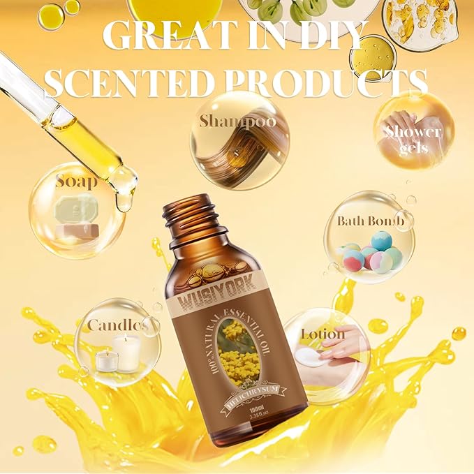 Helichrysum Essential Oil 100ML - 100% Pure and Natural Therapeutic Grade Oils for Aromatherapy Diffuser - 3.4 Fl Oz/Helichrysum