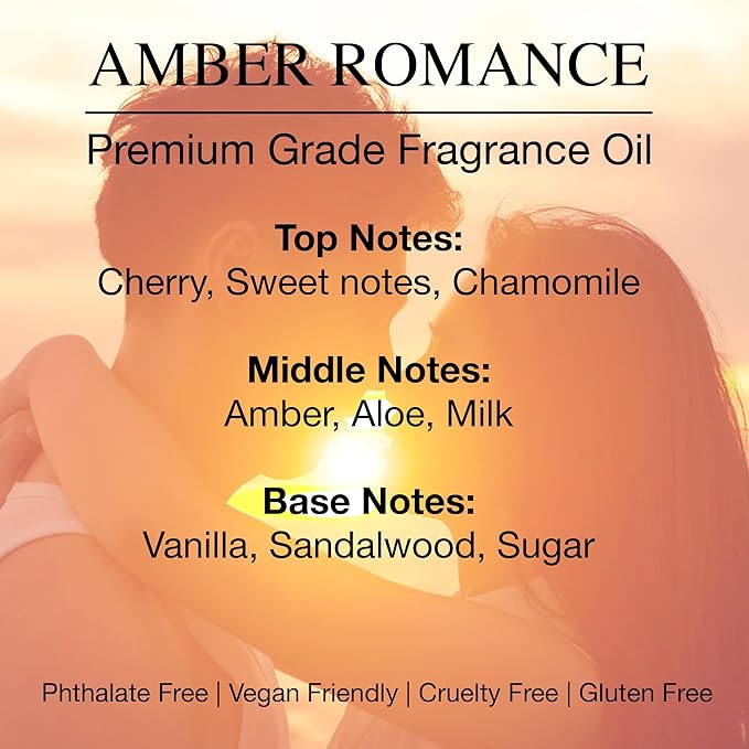 Daniella's Candles Amber Romance Reed Diffuser Refill Oil, 3.4oz/100ml, Premium Fragrance Oil, Home Fragrance, Long Lasting, Oil for Reed Diffusers