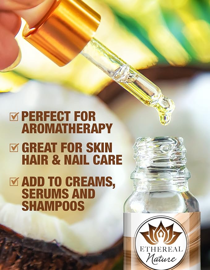Ethereal Nature 100% Pure Oil, Coconut, 1.01 Fluid Ounce