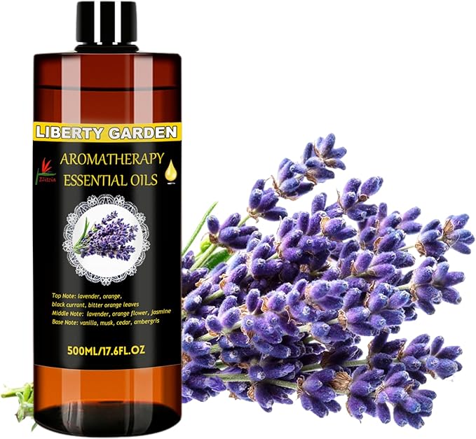 Essential Oils Diffuser Oil Refill 17.6fl.oz Large Volume Plant-Based Formula Aromatherapy Oil Air Refreshing Odor Reducing Long Lasting Scent Home Hotel Office Use Elitzia ET500EO12