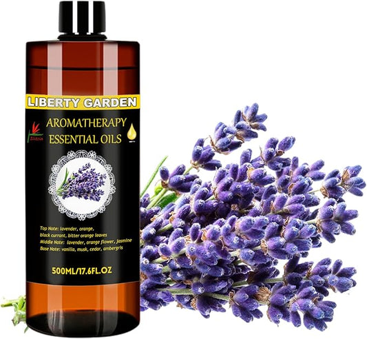 Essential Oils Diffuser Oil Refill 17.6fl.oz Large Volume Plant-Based Formula Aromatherapy Oil Air Refreshing Odor Reducing Long Lasting Scent Home Hotel Office Use Elitzia ET500EO12