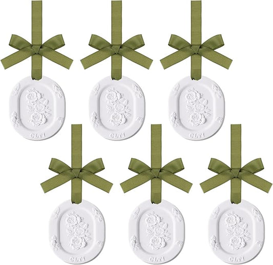 6 Pcs Passive Diffusers for Essential Oils 6 Aroma Flower Car Passive Essential Oil Diffuser for Room Cars Bathroom Home Office Travel Non Electric Sleep Relieves Stress(Classic,2.7 x 3.3'')