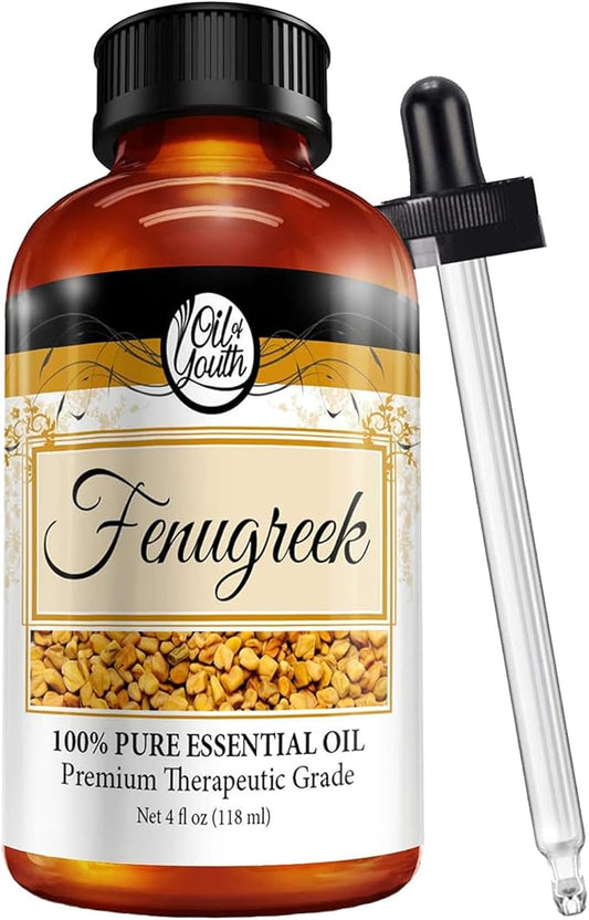 Oil of Youth Fenugreek Essential Oil – Pure Fenugreek Oil – 4 Fluid Ounces