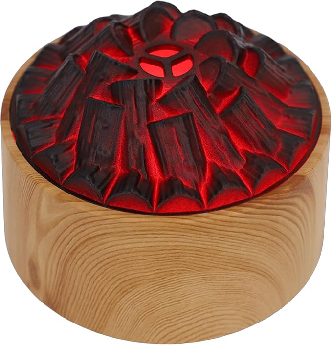 Rengue Essential Oil Diffuser, ABS Mini Humidifier with Mystical/Fantasy Effect, Dual Mist Modes 300ml for Home Office Bedroom (Light Wood Grain)