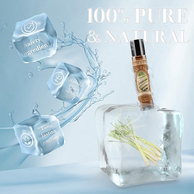 Citronella Essential Oil 10ML - 100% Pure and Natural Therapeutic Grade Oils for Aromatherapy Diffuser - 0.34 Fl Oz/Citronella