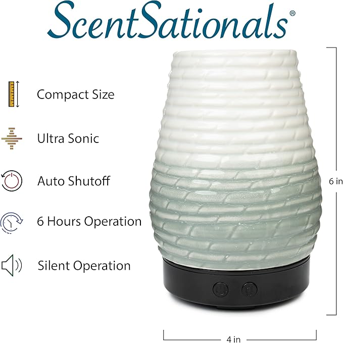 ScentSationals Essential Oil Diffuser - Eclectic Collection - Aromatherapy Diffuser for Living Room or Bedroom, Home Fragrance Diffuser for Scented Essential Oils - Dunaway