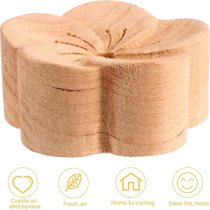 TOYANDONA Wooden Essential Oil Diffuser Cherry Blossom Scent Passive Aromatherapy Diffuser Home Fragrance Ornament for Living Room and Office Use Random Color