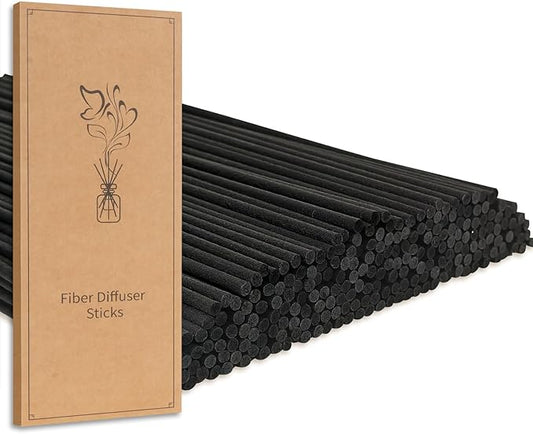 130Pcs Reed Diffuser Sticks-7.5Inch/3mm Black Reed Sticks,Diffuser Refills.Suitable for Diffusing Essential Oil Aromas (3mm X 19cm (130pcs))