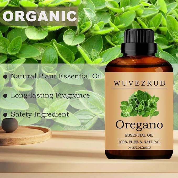 Oregano Essential Oils, 240ML Pure and Natural Essential Oil for Aromatherapy Diffuser - Oregano /8 Fl Oz