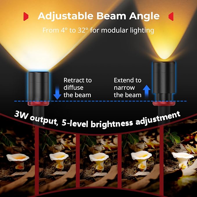 SmallRig RM 03 Macro Photography LED Light - 2 Pack, Adjustable Beam Angle, 5 Colors CRI95 TLCI92, Bendy Light with Cold Shoe Extension Bar, Clamp, Diffuser, Spotlight, Barndoor, Gobos, Stake - 5796