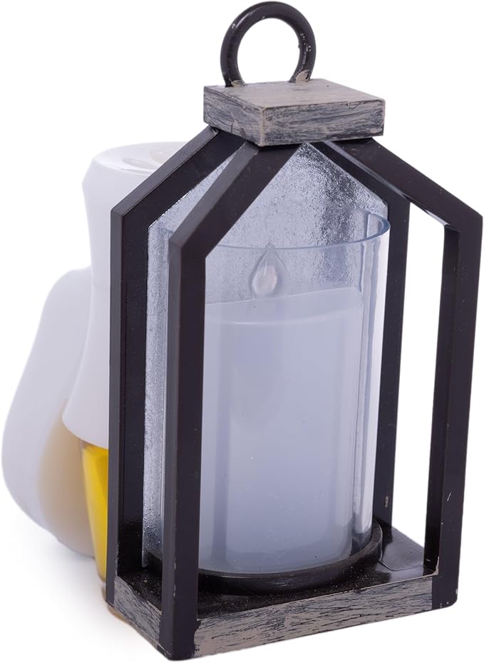 Scentsationals Plug in Decor Heater - Rustic Lantern - Fragrance Oil Air Freshener for Continuous Scent in Home and Bathroom