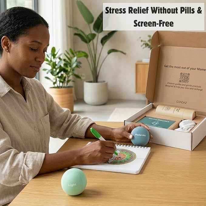 Stress Relief Gifts with Heated Eye Mask, Stress Balls for Adults, Shower Steamers & Adult Coloring Book for sinus relief – Self Care Relaxation Kit, Anxiety Relief Items and Mother's Day