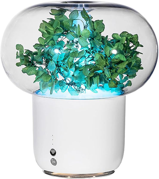 Eternal Flower Essential Oil Diffuser, 200ml Ultrasonic Aromatherapy Humidifier, Creative Colorful Night Light Aromatherapy Machine, Noise Free, BPA Free, Auto Shut-Off, Gift for Women (Green)