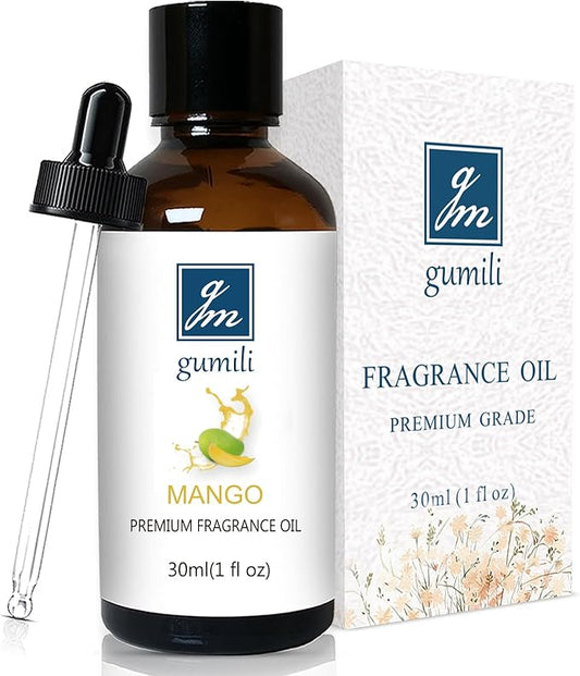 GM Gumili Mango Fragrance Oil, Perfume Oil, Home Scent Oils for Soaps, Candle Making, Dryer Balls, Diffusers, Laundry, Slime -1 oz /30ml
